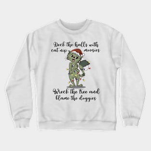 Christmas Carol Singer Cats Caroler for Cat Lovers Crewneck Sweatshirt